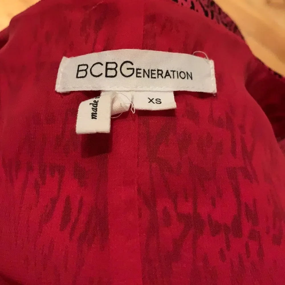 Bcbgeneration Pink/Blk Pattern High-Low Tank Maxi - image 7